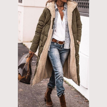 Reversible long coat for women | Amelia