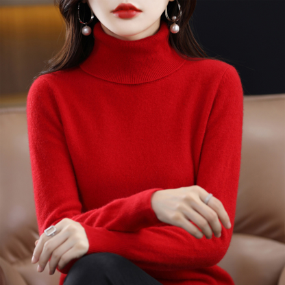 Elegant turtleneck knit sweater with soft feel Cozy for Women | Emmie Luxe