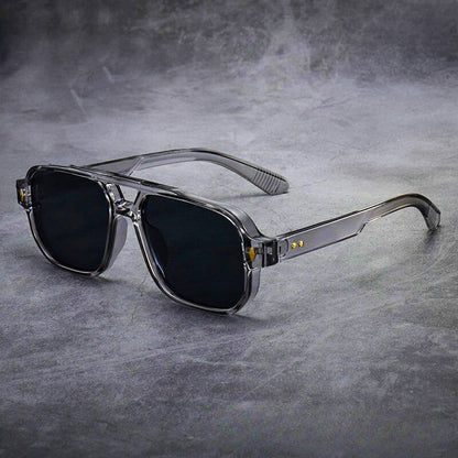 Oversized bold-frame tinted sunglasses for men | Mason -3