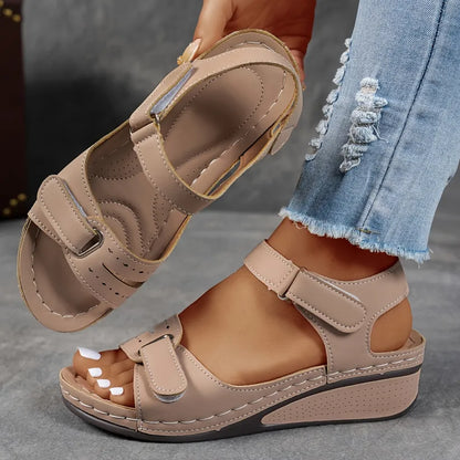 Orthopaedic wedge comfort sandals for women | Clara -1