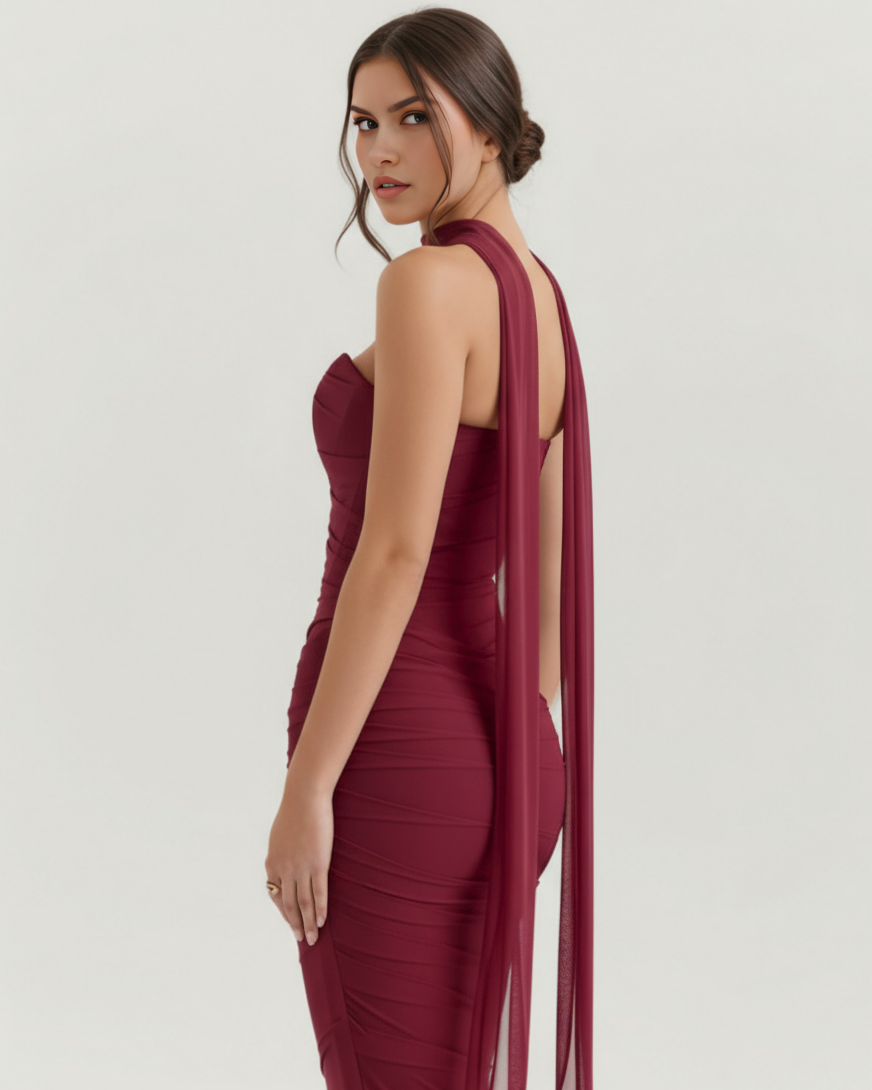 Elegant halter corset maxi dress for women | Malu