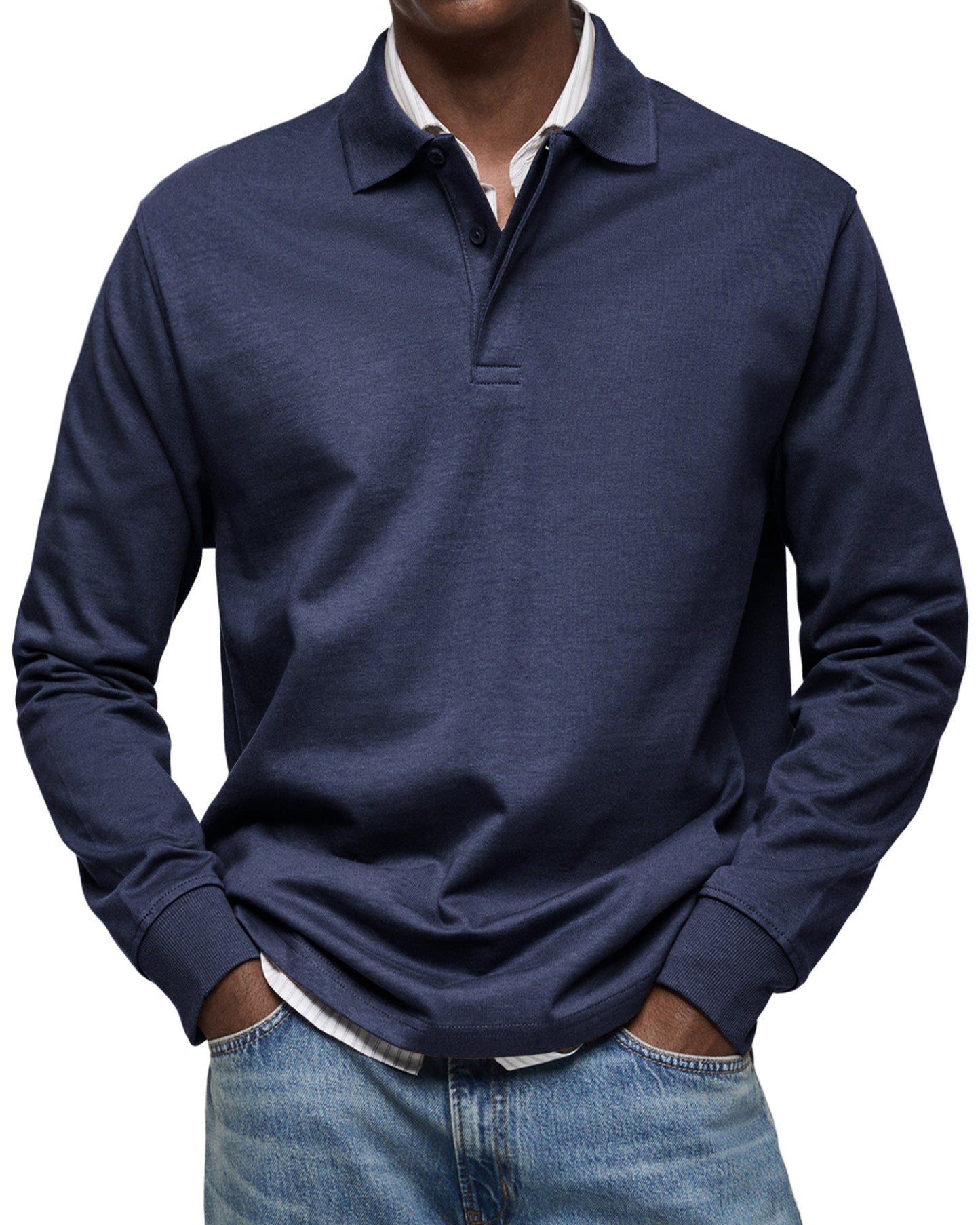 Classic long-sleeve everyday polo shirt for men | Wilson -2
