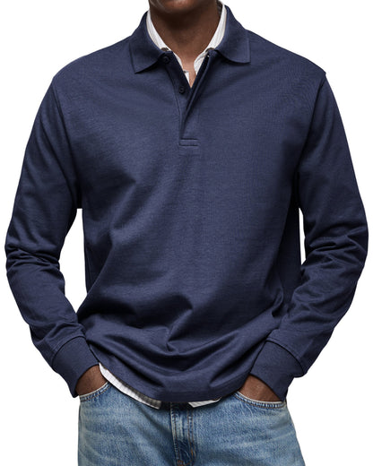 Classic long-sleeve everyday polo shirt for men | Wilson -2