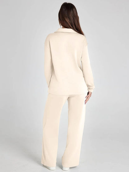 Cozy minimalist two-piece set for women | Elowyn