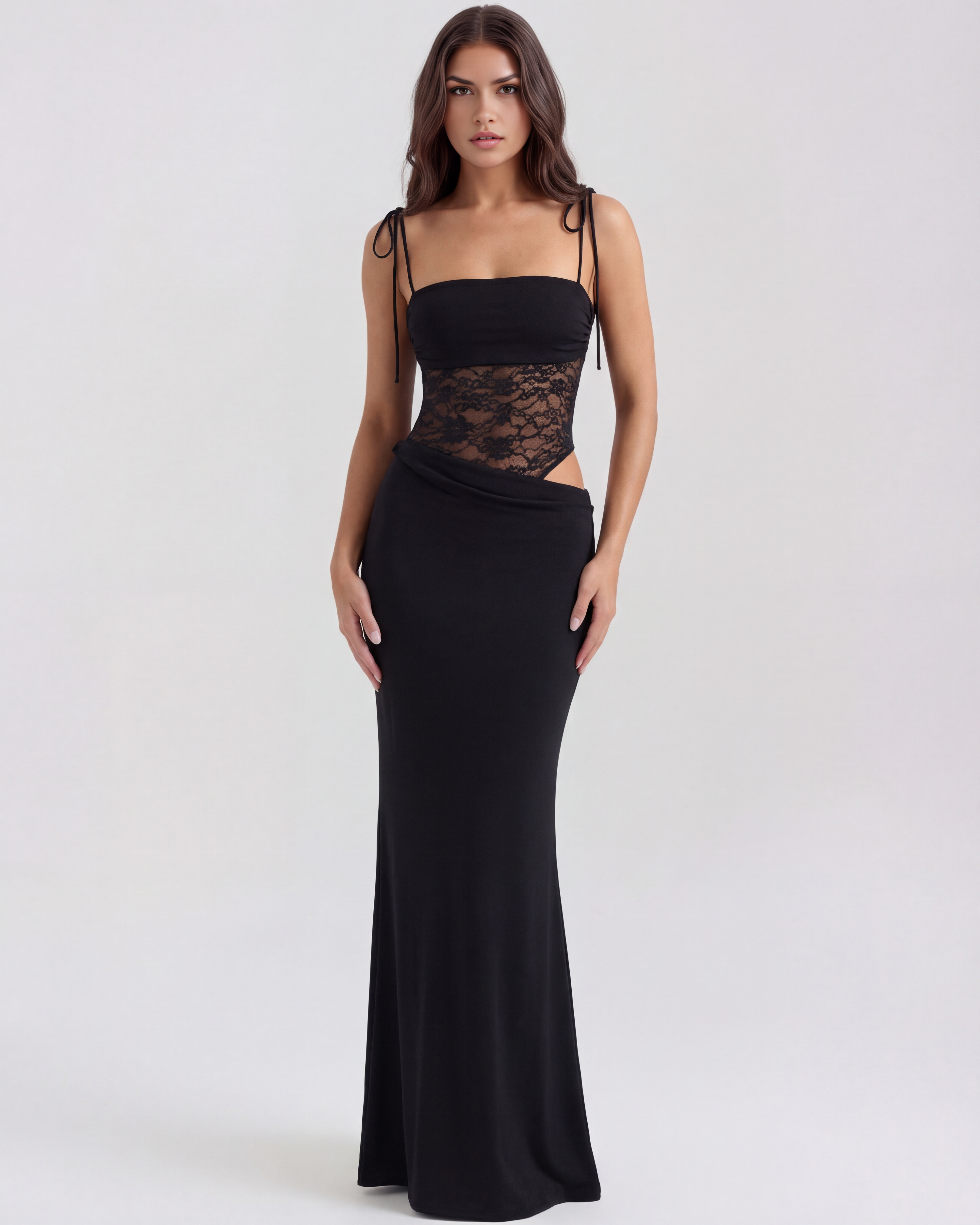 Lace bodycon maxi dress for women | Valeria