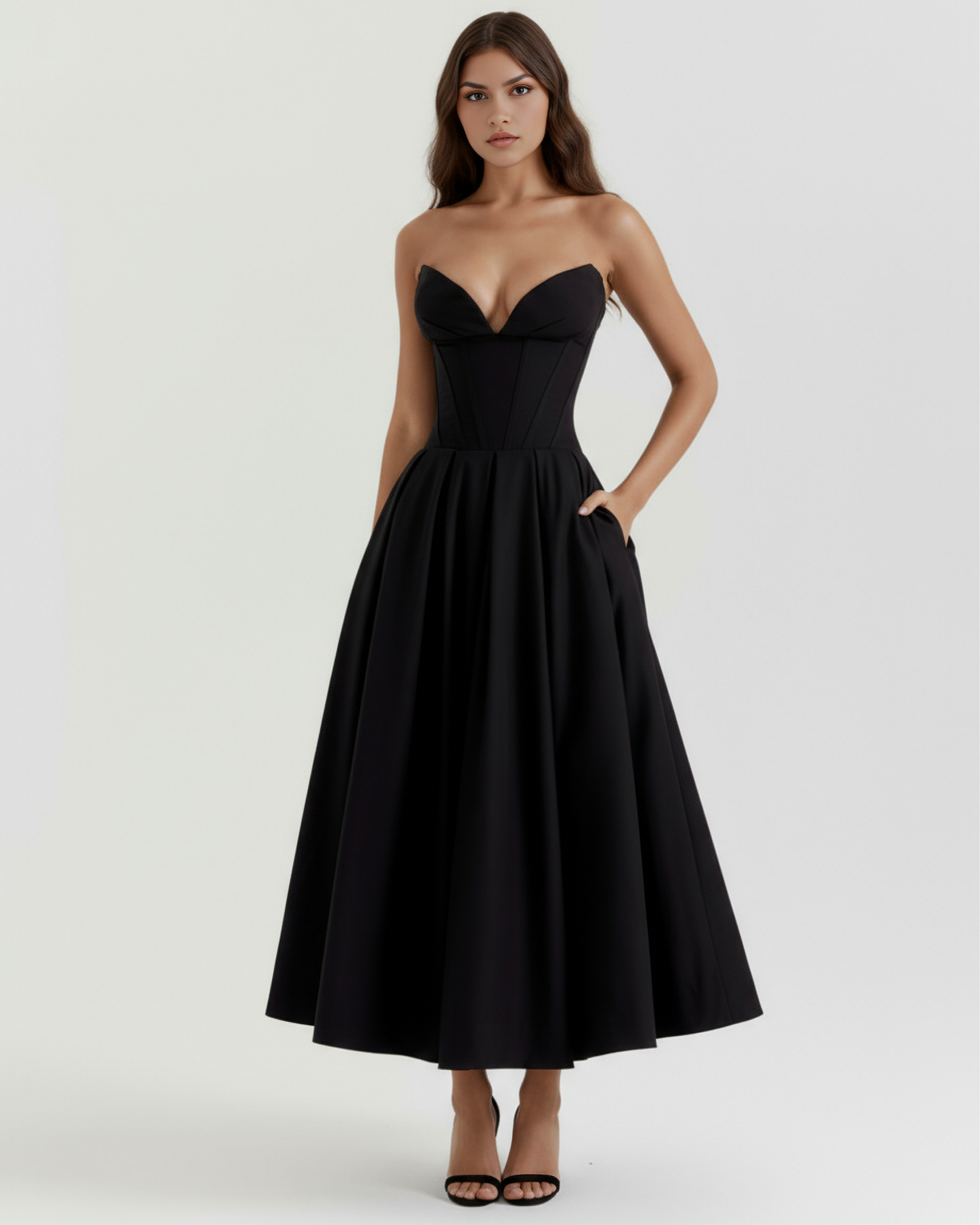 Ruched bodycon midi dress for women | Amalfi