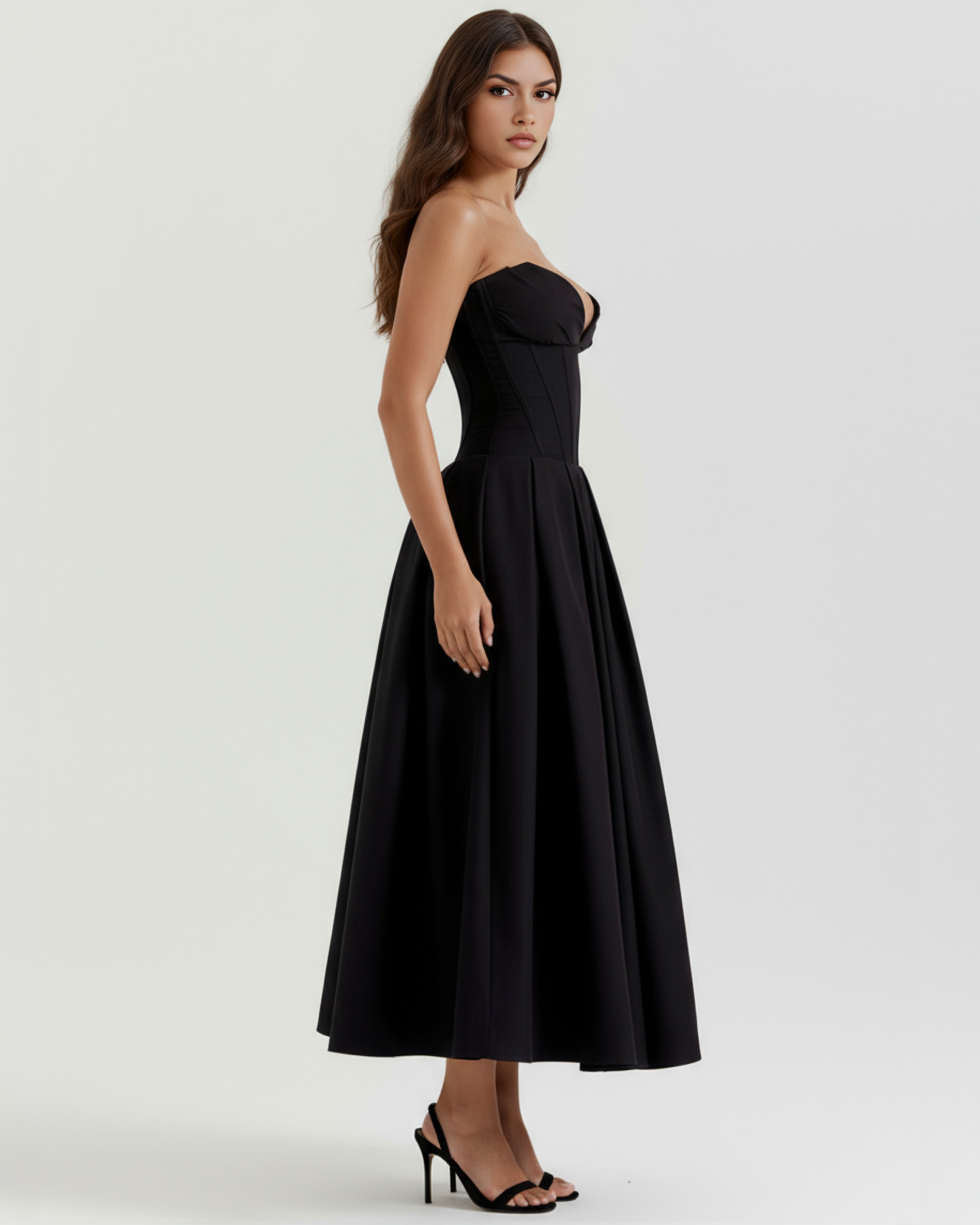 Ruched bodycon midi dress for women | Amalfi