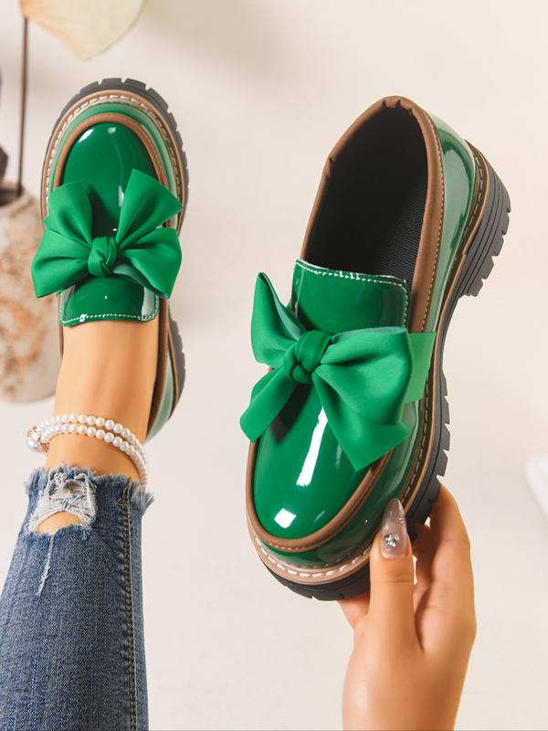 Elegant Bow-Detail Slip-On Loafers for Women | Chelsea