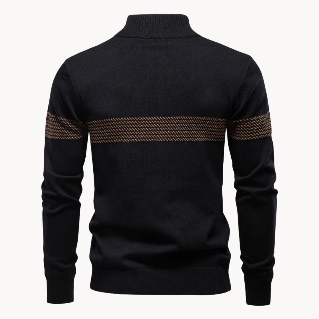 Heritage stripe cosy knit jumper for men | Durham -8