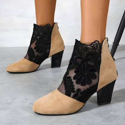 Ankle strap block heel shoes for women | Margarith