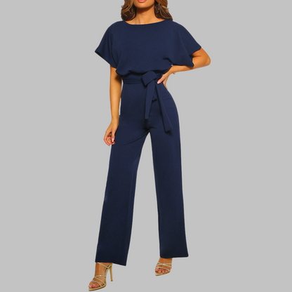Casual tie front batwing sleeve jumpsuit for women | Alvessa