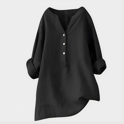 Relaxed V-Neck Summer Blouse for Women | Veronique