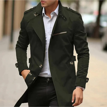 Classic double-breasted trench coat for men | Alarion