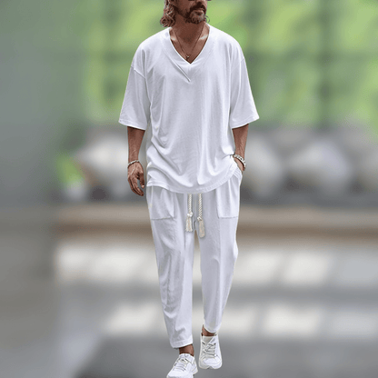 Relaxed fit two-piece outfit set for men | Kaelen