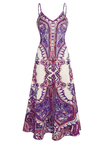 Boho floral sleeveless dress for women | Ottilie