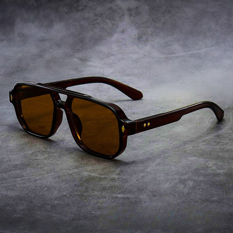 Oversized bold-frame tinted sunglasses for men | Mason -4