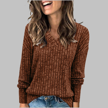 V-neck long sleeve top for women | Deri