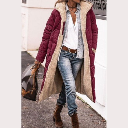 Reversible long coat for women | Amelia