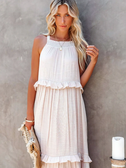Tiered ruffle maxi dress for women | Lara