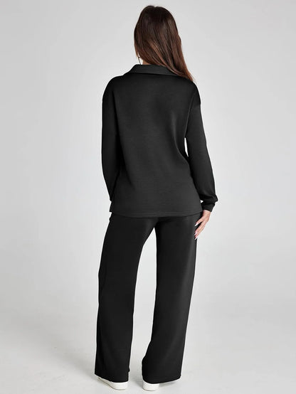 Cozy minimalist two-piece set for women | Elowyn