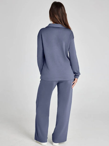 Cozy minimalist two-piece set for women | Elowyn
