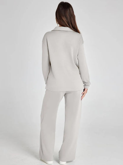 Cozy minimalist two-piece set for women | Elowyn