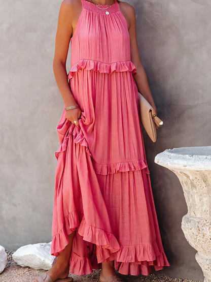Tiered ruffle maxi dress for women | Lara