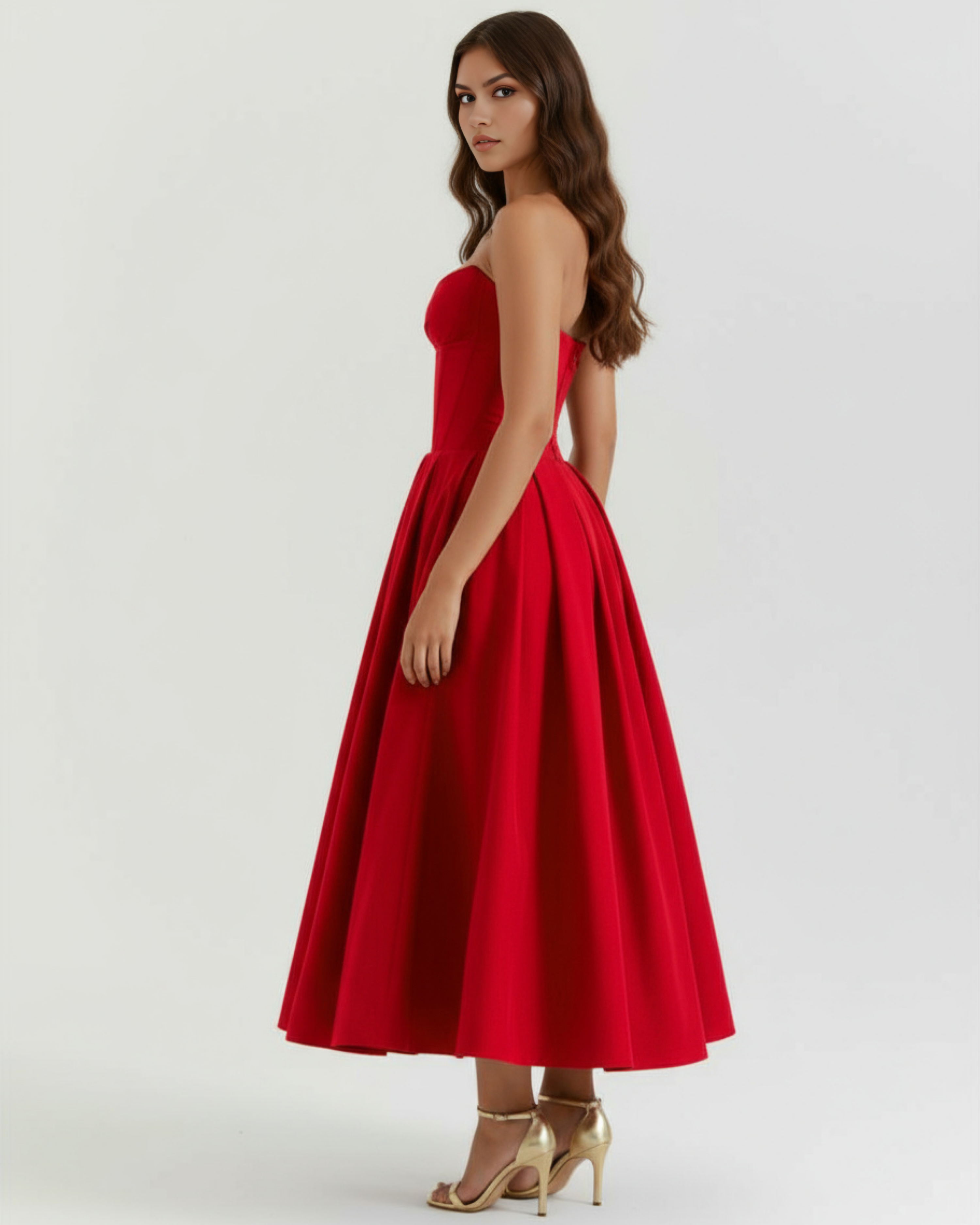 Ruched bodycon midi dress for women | Amalfi