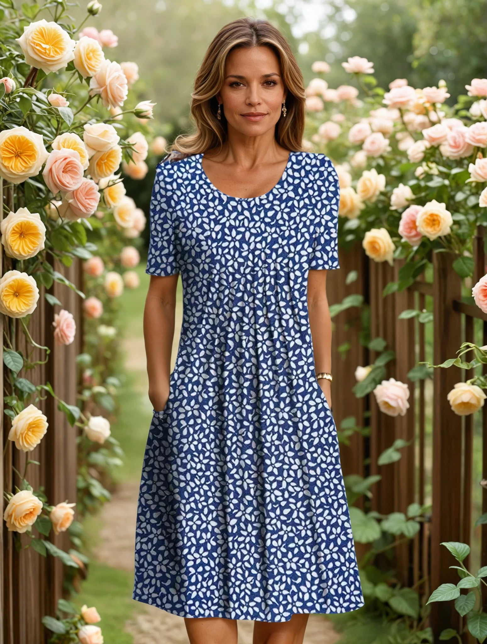 Elegant tummy-coverage everyday dress for women | Marianne -4