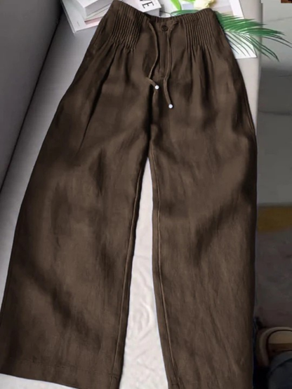 Wide-Leg Relaxed Casual Trousers for Women | Camille