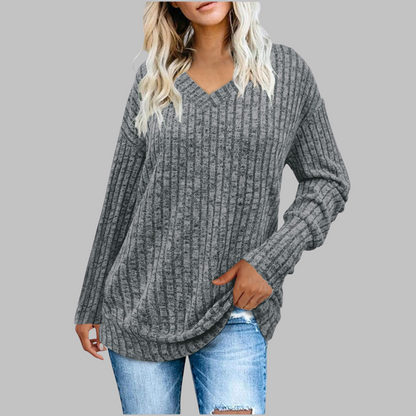 V-neck long sleeve top for women | Deri