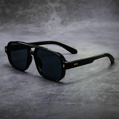 Oversized bold-frame tinted sunglasses for men | Mason -5