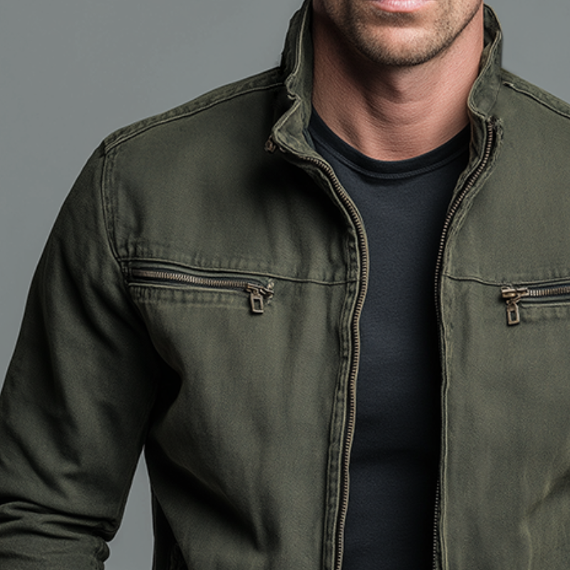 Vintage zip jacket for men | Denvera