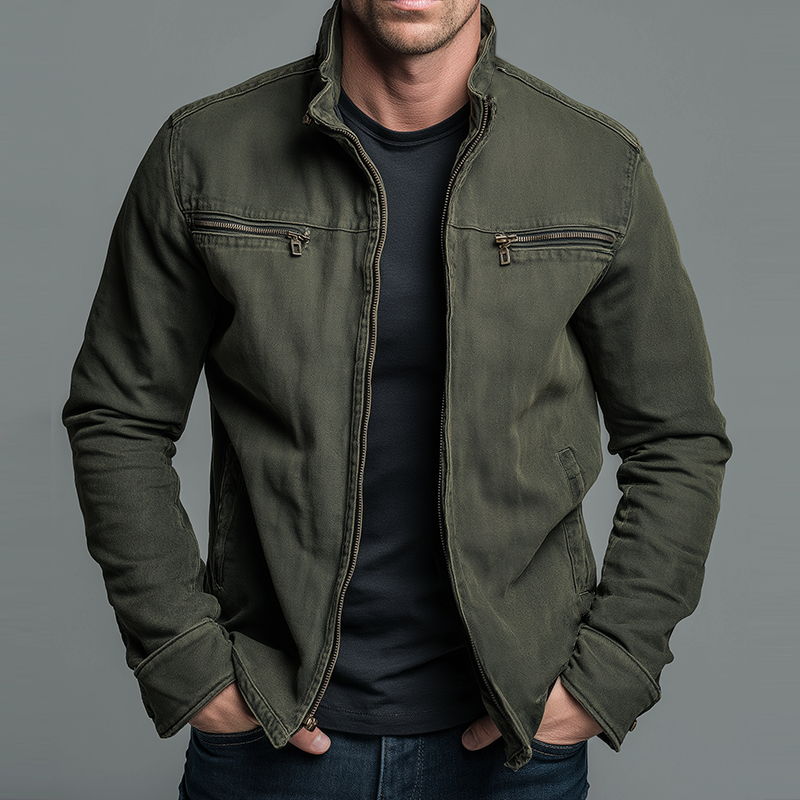 Vintage zip jacket for men | Denvera