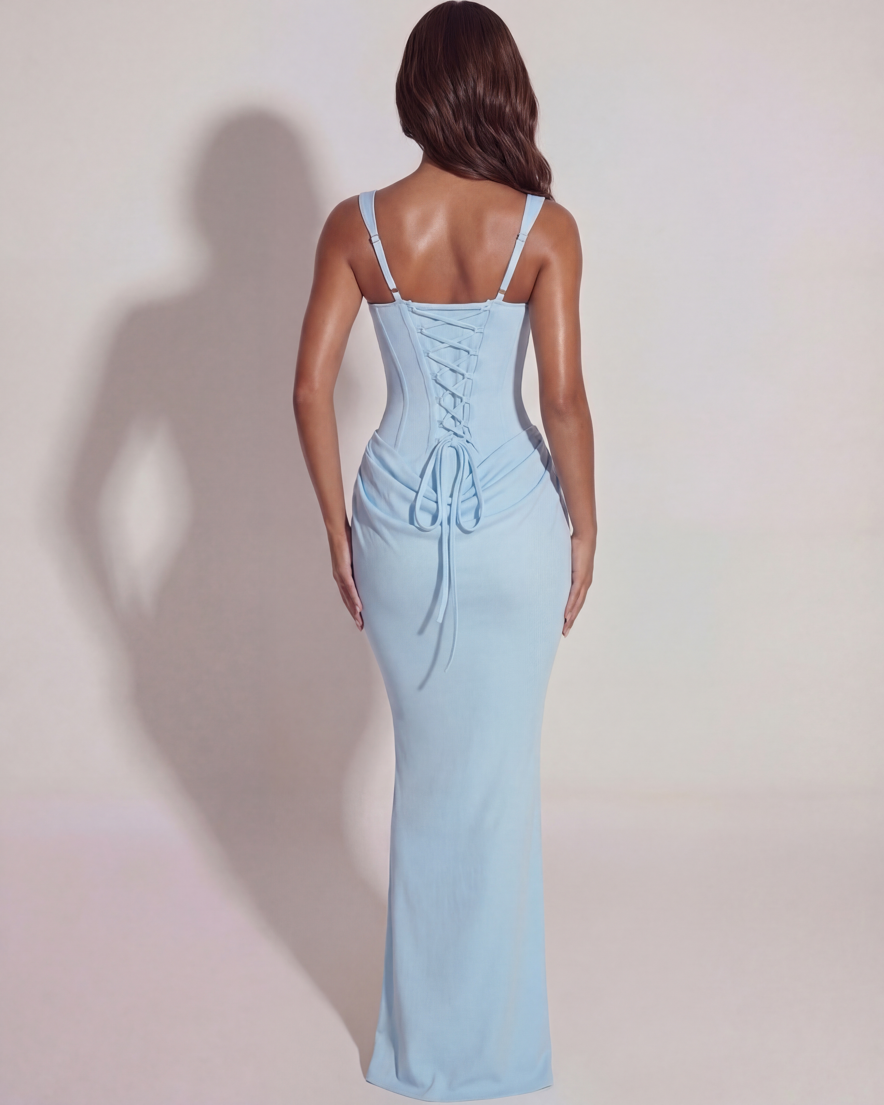 Bodycon lace-up maxi dress for women | Eleonora