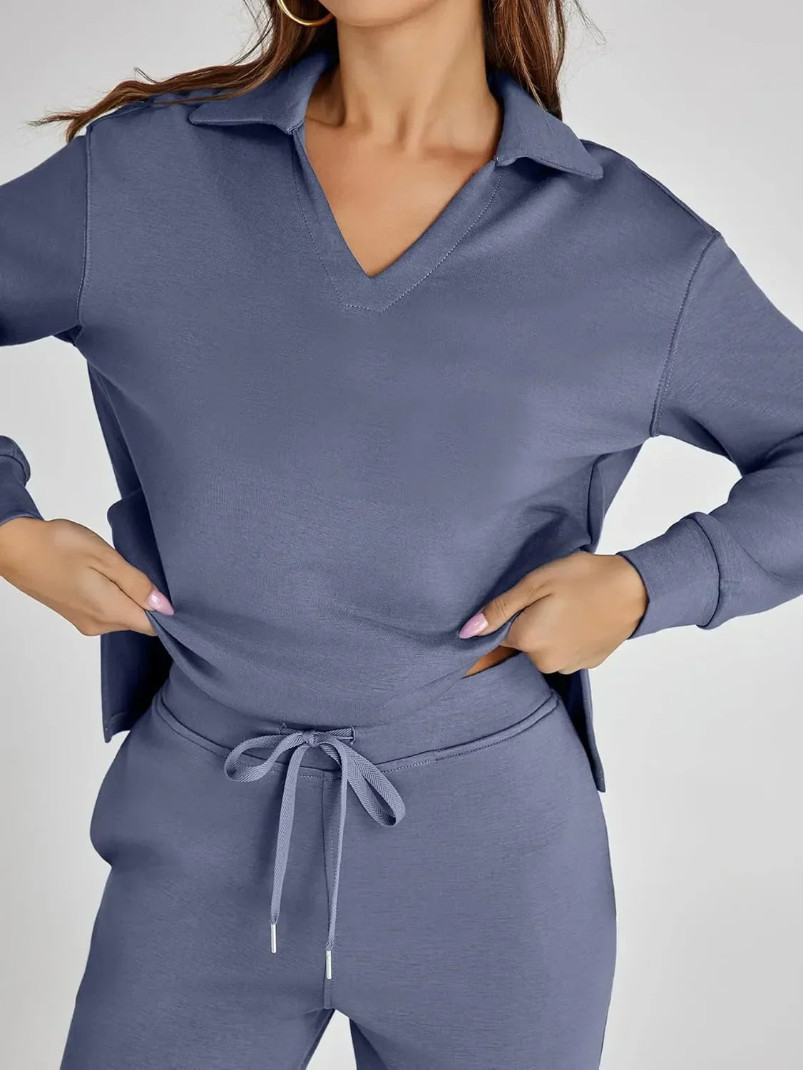 Cozy minimalist two-piece set for women | Elowyn