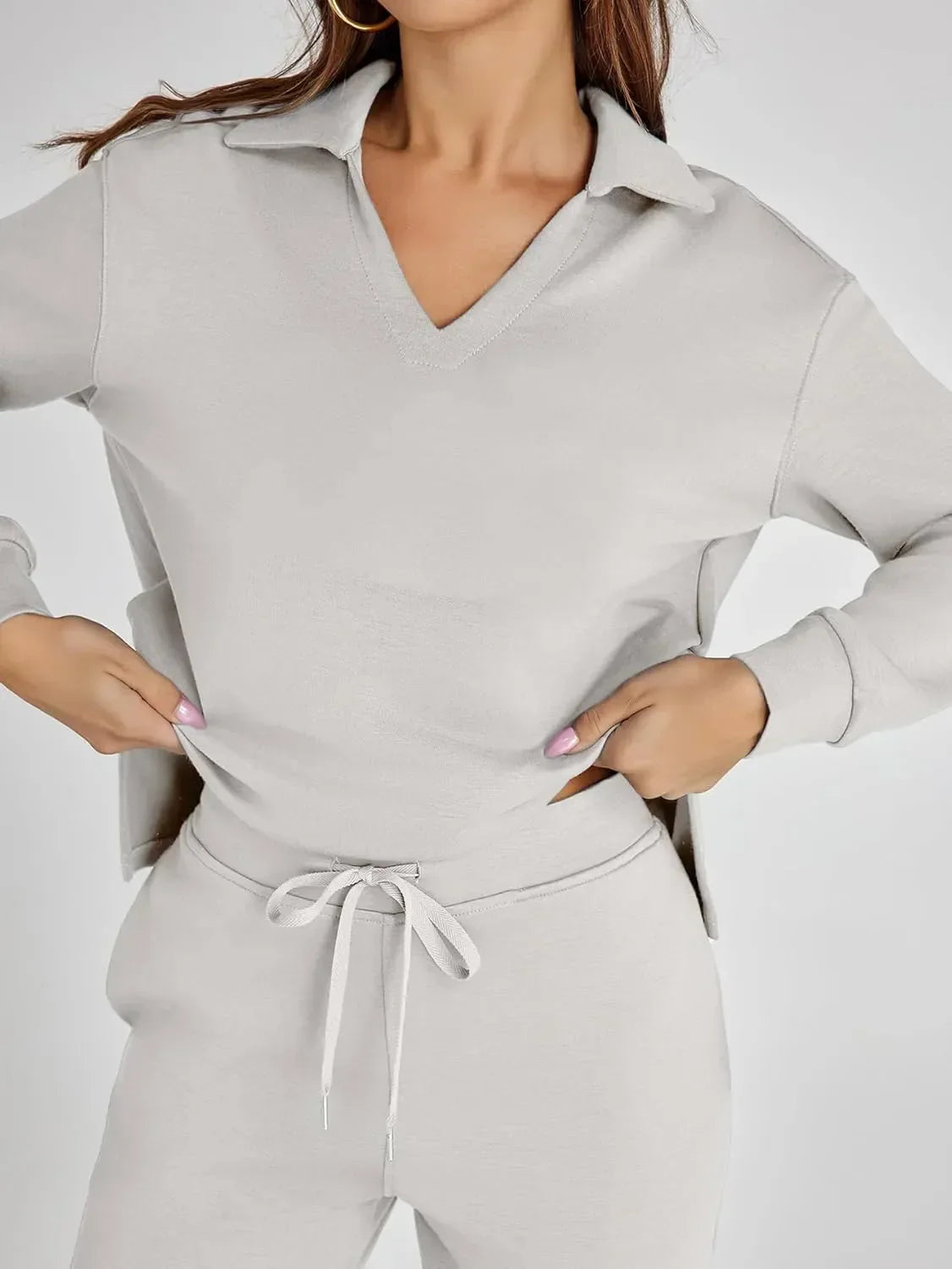 Cozy minimalist two-piece set for women | Elowyn