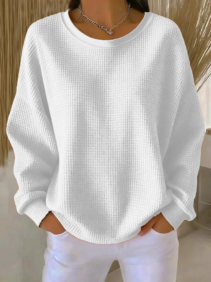 Textured cosy knit everyday jumper for women | Elora -6