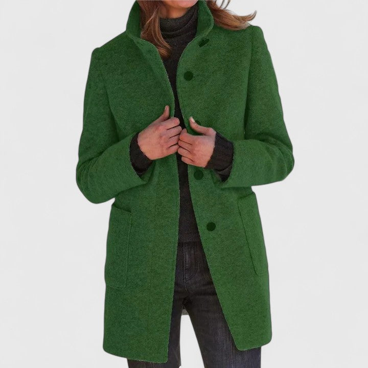 Classic mid-length coat for women | Loraviennea