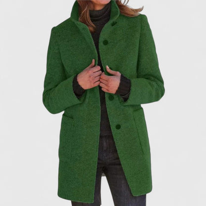 Classic mid-length coat for women | Loraviennea