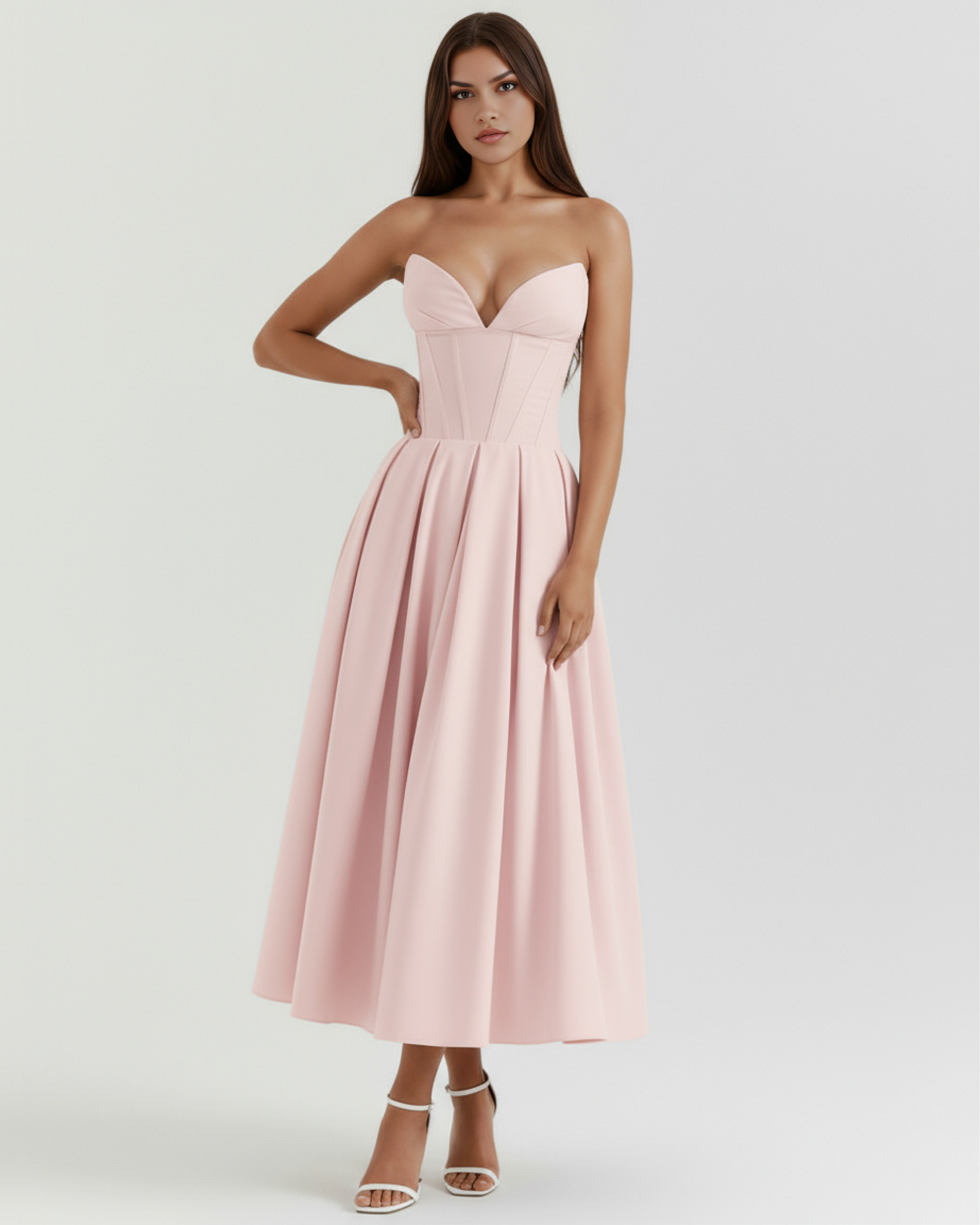Ruched bodycon midi dress for women | Amalfi