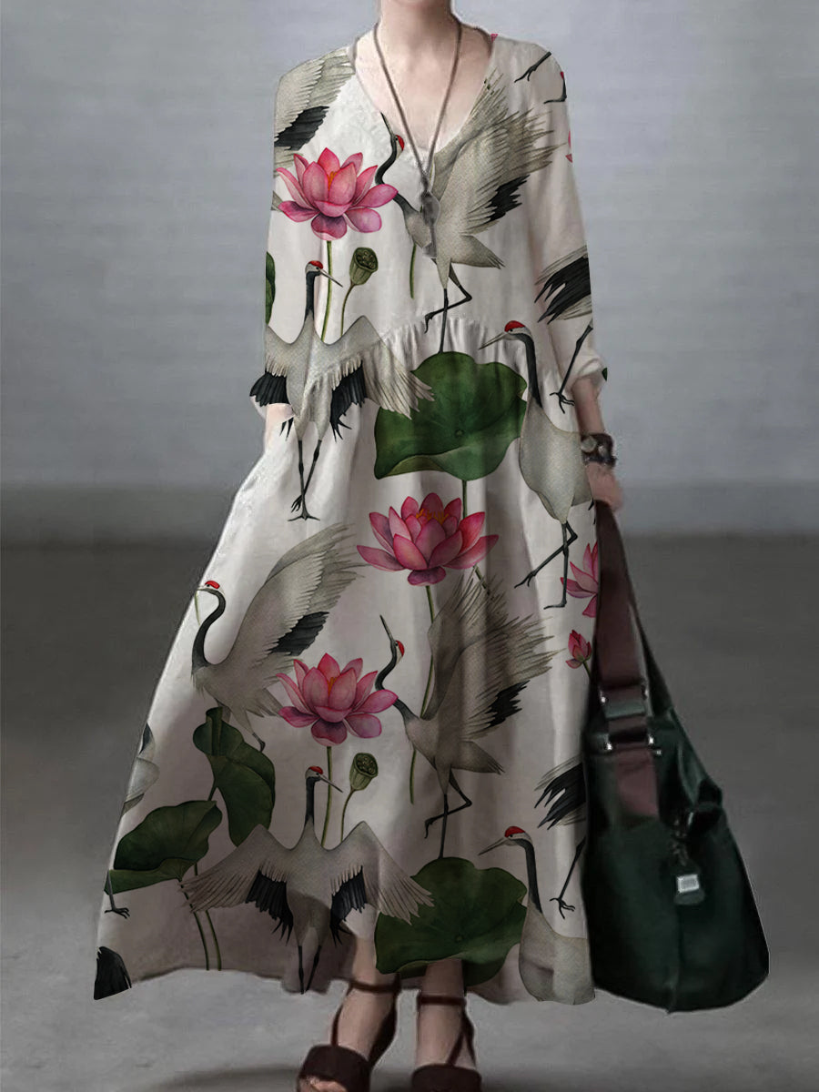 Simple Loose V-Neck Everyday Dress Chic for Women | Arlena