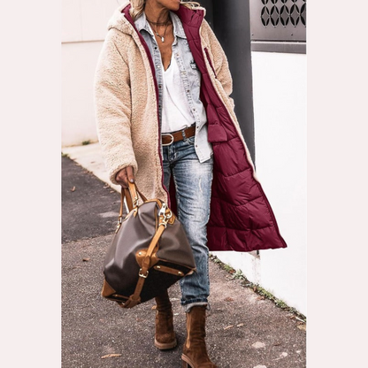 Reversible long coat for women | Amelia