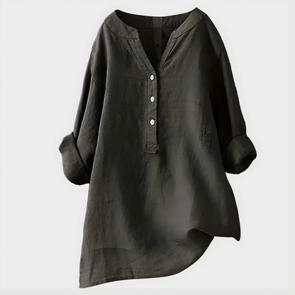 Relaxed V-Neck Summer Blouse for Women | Veronique