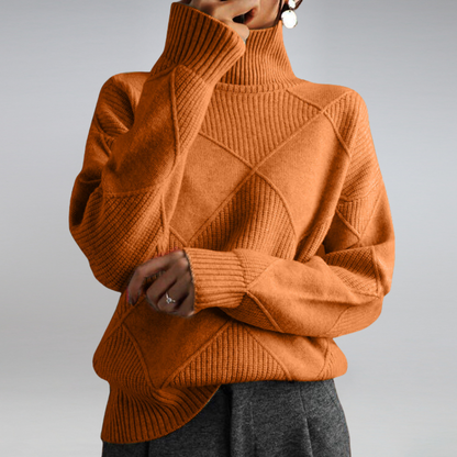 Elegant turtleneck knit sweater for winter Cozy for Women | Myla Élan