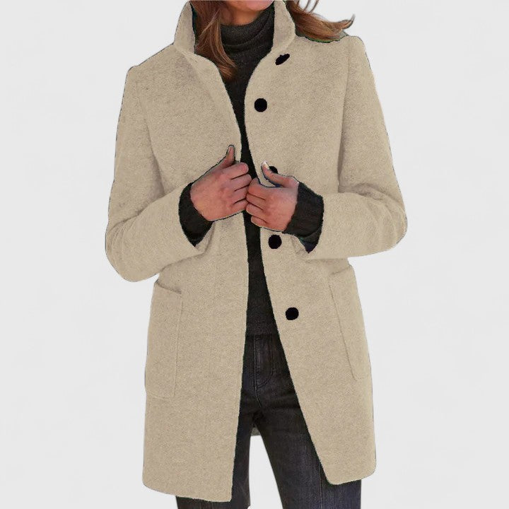 Classic mid-length coat for women | Loraviennea