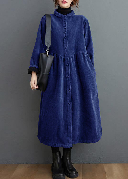 Blackish Green Corduroy Cinched Coat Stylish for Women | Mirelle