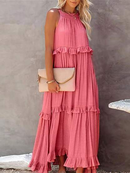 Tiered ruffle maxi dress for women | Lara
