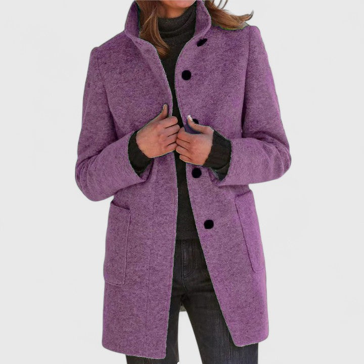 Classic mid-length coat for women | Loraviennea