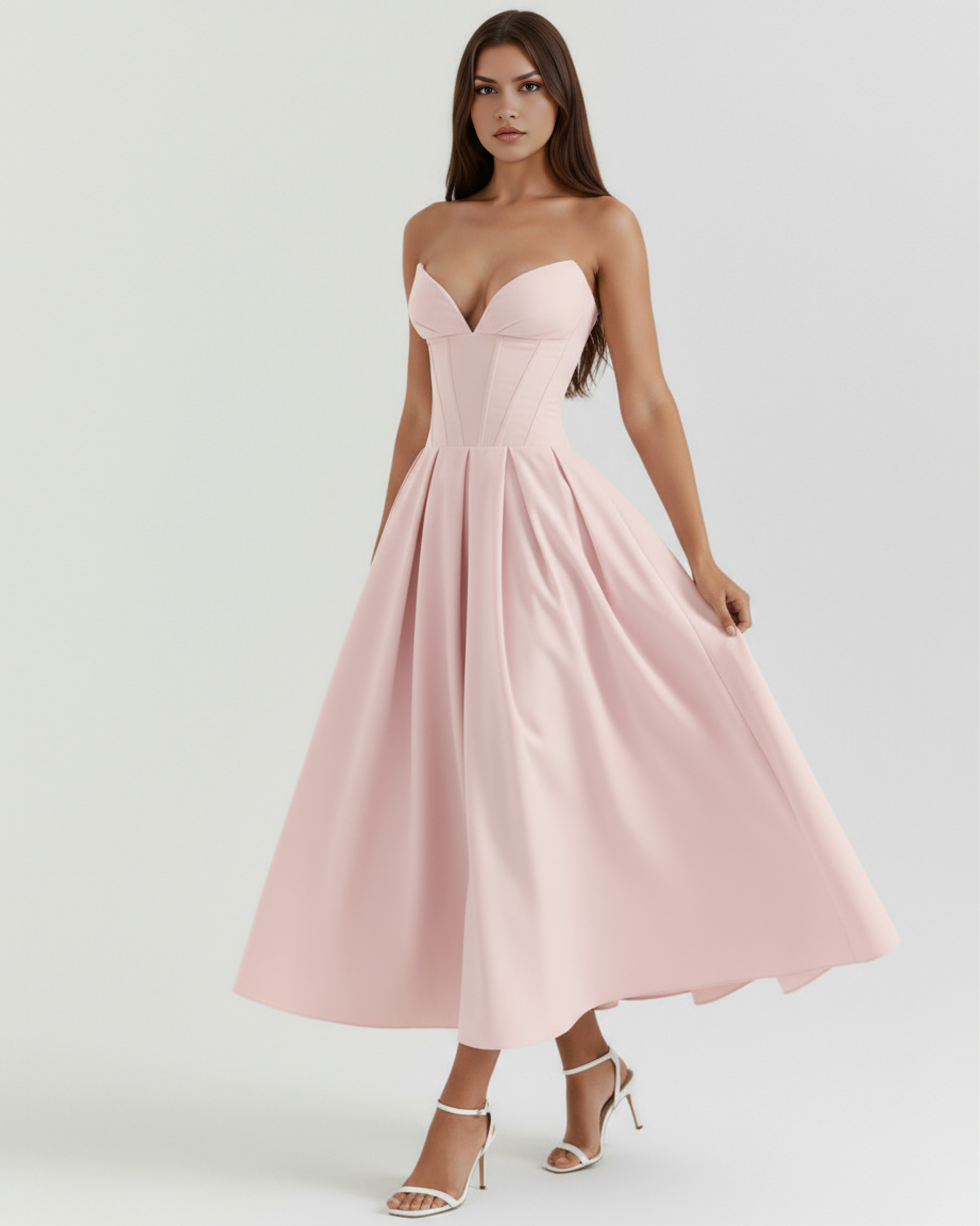 Ruched bodycon midi dress for women | Amalfi